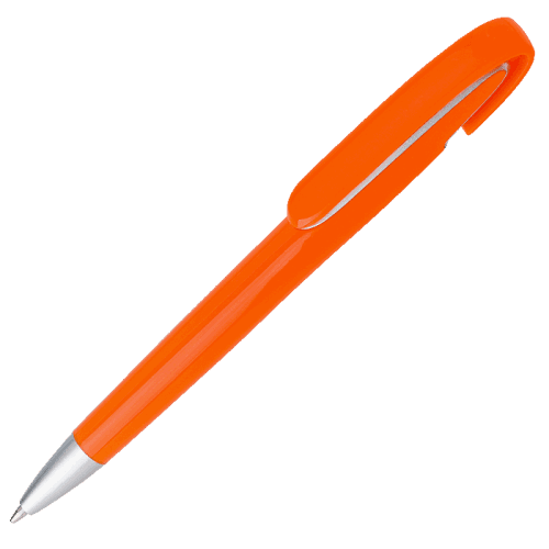 BP7971 - Rounded Clip Ballpoint Pen With Coloured Barrel