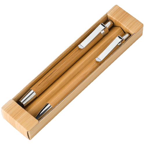 BP7974 - Bamboo Pen and Clutch Pencil Set