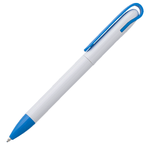 BP7977 - Twist Action Ballpoint Pen With White Barrel