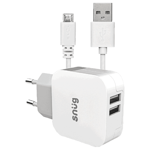 SN0011 - Snug Home Charger With Micro USB Charge and Sync Cable