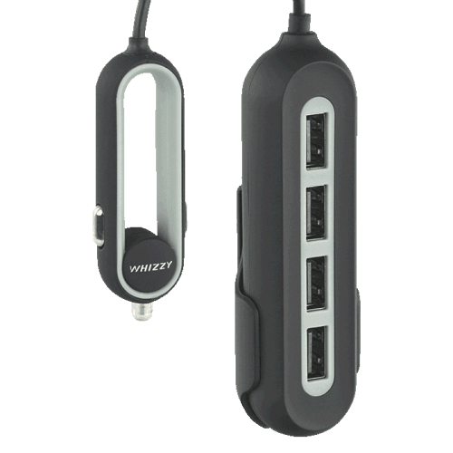 BE0132 - Whizzy 4 Port USB Car Charger