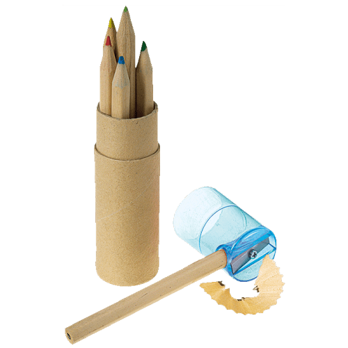 BP2497 - Coloured Pencil Set with Sharpener - Set of 6