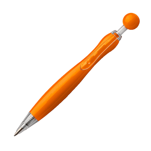BP3390 - Curved Ballpoint Pen with Ball Plunge Mechanism