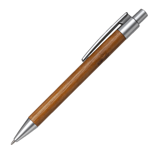 BP3993 - Bamboo Ballpoint Pen with Plastic Trims