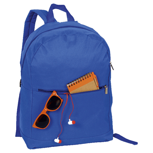 BB0211 - Arch Design Backpack With Zippered Front Pocket