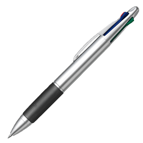 BP8123 - 4 Colour Ballpoint Pen with Rubber Grip