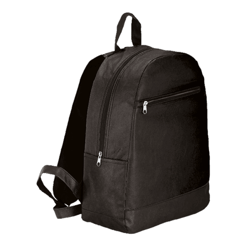 BB0040 - Backpack with Front Zip Pocket - Non-Woven