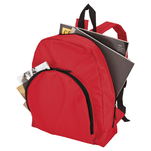 BB0041 - Backpack with Arched Front Pocket - 600D
