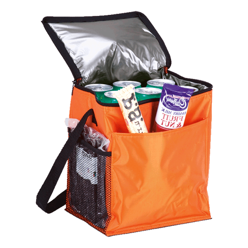 BC0006 - 12 Can Cooler with 2 Exterior Pockets - 70D - PEVA Lining