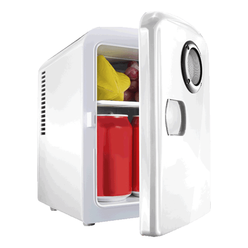 BC0049 - 6 Can Mini-Fridge With Built In Bluetooth Speaker