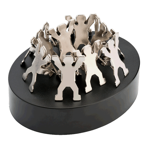 BH1190 - Magnetic Paperweight with Man Shaped Clips