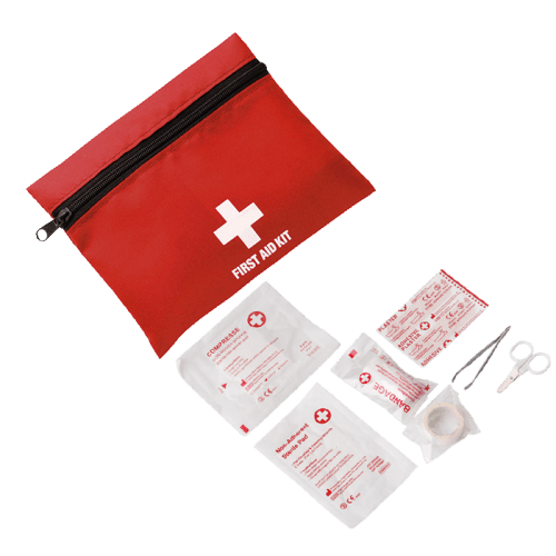 BH1367 - First Aid Kit in Zippered Pouch with Belt Clip