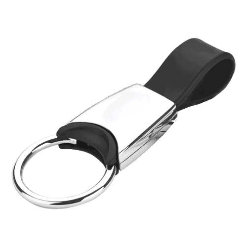 BK0022 - Metal Keychain with Silicone Strap