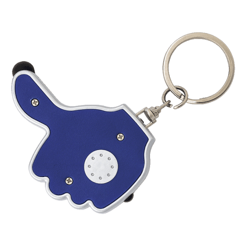 BK5852 - 3 in 1 Thumbs Up Keychain with Stylus and LED Light