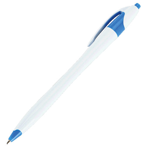 BP0015 - Slim White Barrel Ballpoint Pen