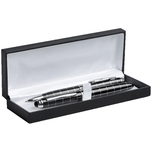 BP6110 - Striped Ballpoint and Rollerball Pen Set