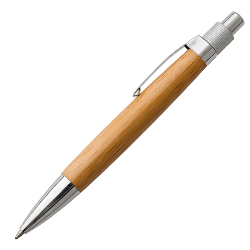 BP6612 - Bamboo Ballpoint Pen with Metal Clip