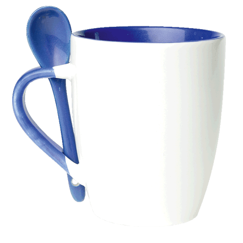 BW0061 - 345ml Ceramic Mug with Spoon
