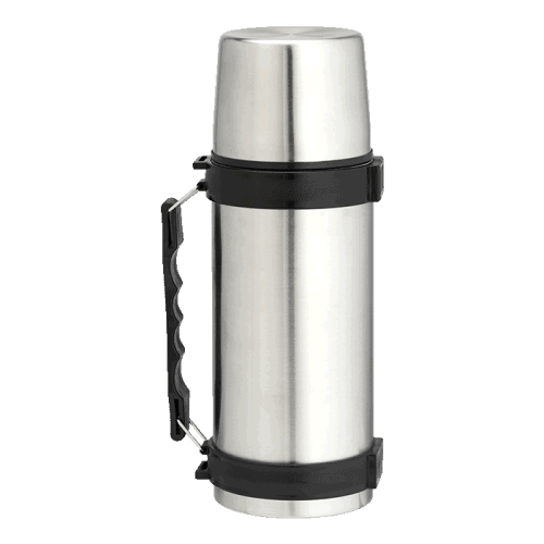BW0064 - 1l Stainless Steel Travel Flask with Carry Handle